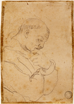 Carracci Agostino-Studio per un monaco a mezzo busto